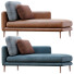 Banquette Bonaldo Paraiso Leather and Fabric - Navasard