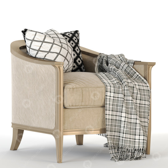 Armchair Caracole Eaves Drop 3D model
