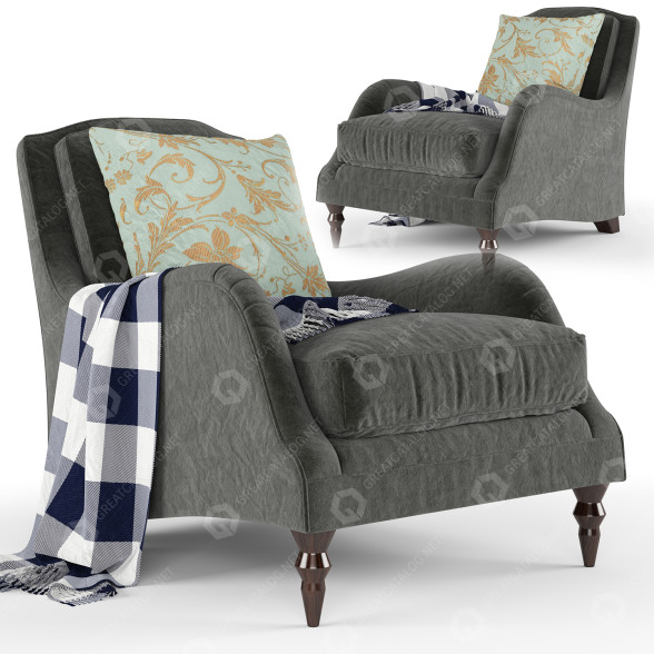Armchair Caracole Fancy Footwork 3D model