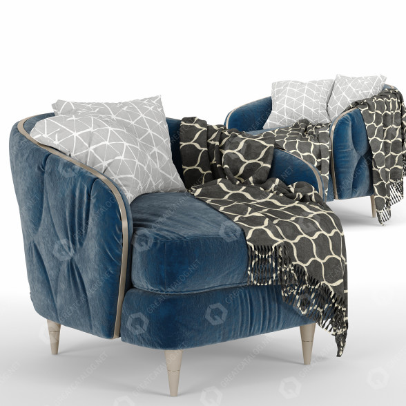 Fauteuil Caracole Hour Time modèle 3D