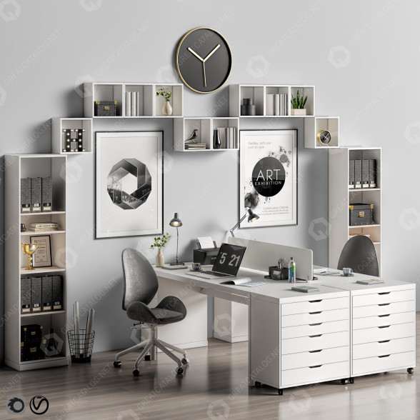 Робочий простір Office Furniture 12 3D модель
