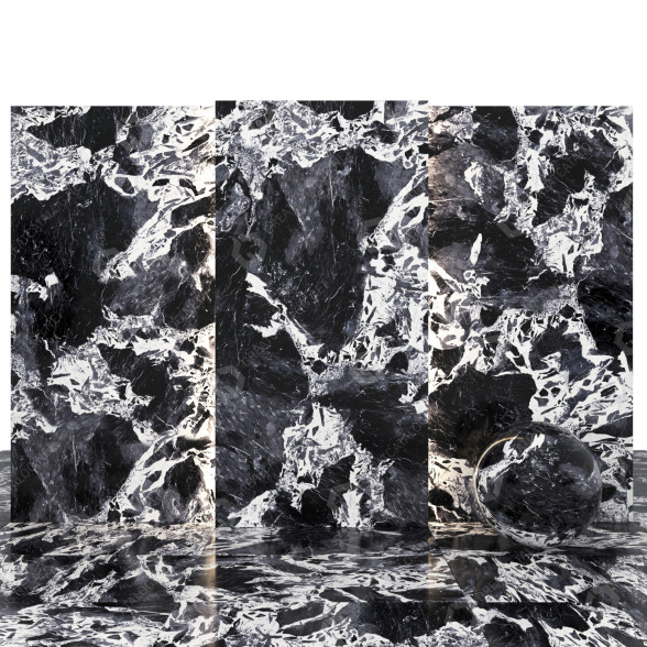 Плитка Nero Antico POL Marble 01 3D модель