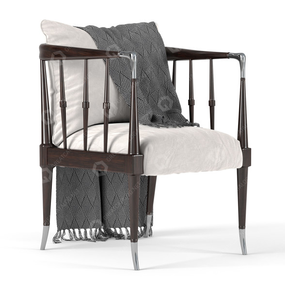 Armchair Caracole Black Beauty 3D model