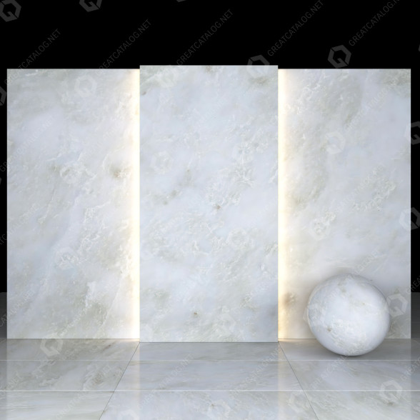 Tile Silver White Marble 01 3D model