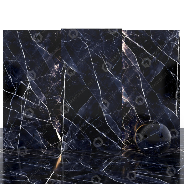 Tile Calacatta Black Marble 01 3D model