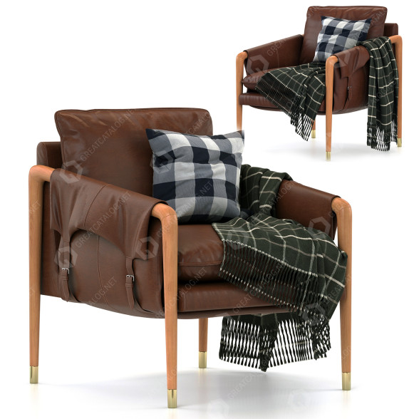 Sessel Anthropologie Havana Leather 3D-Modell