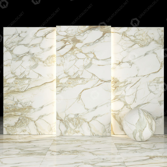 Tile Gold Calacatta Marble 02 3D model