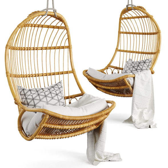 Hängesessel Serena & Lily Rattan 3D-Modell