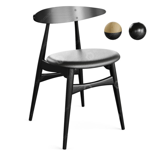Stuhl Carl Hansen & Søn CH 33T Leather 3D-Modell