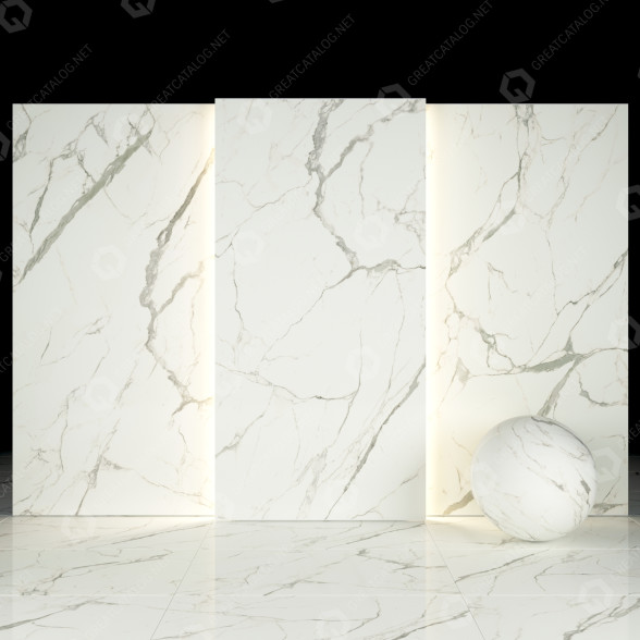 Tile White Calcatta Marble 02 3D model