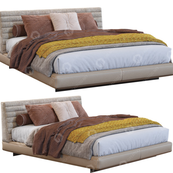 Bett Minotti Roger 3D-Modell