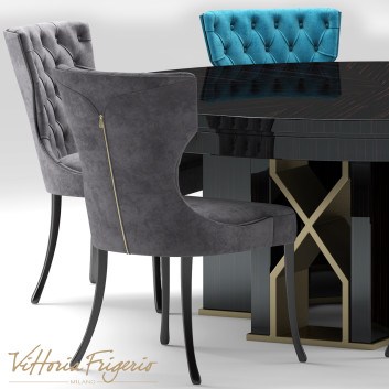 Table and Chairs  Vittoria Frigerio Grimaldi and Adda 3D model