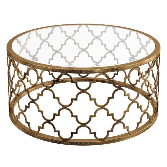 Stolik kawowy Gold Quatrefoil model 3D