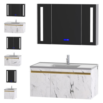 Ванні кімнати  Homary Modern Marble Veneer Floating 3D модель