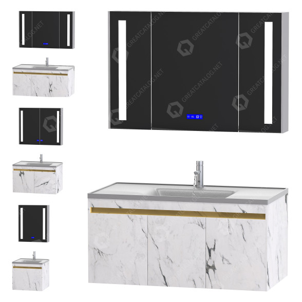 Ванні кімнати Homary Modern Marble Veneer Floating 3D модель