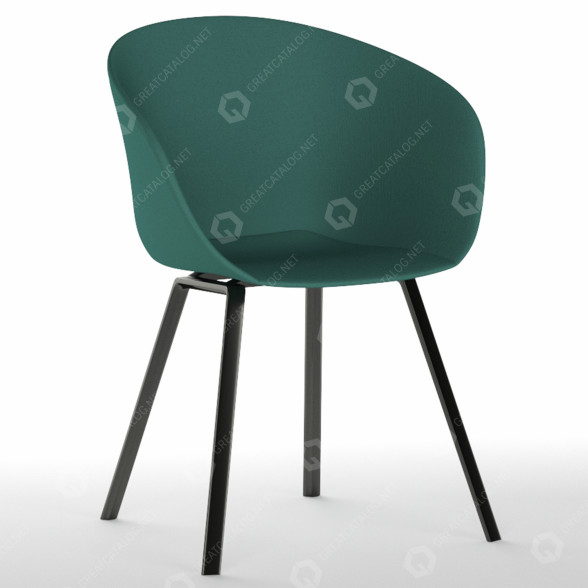 Stuhl Hay AAC 23 Green 3D-Modell