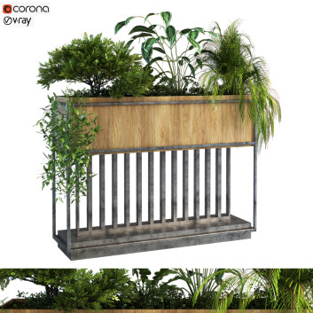 Doniczka  Plant in Box Set 069 Model 3D