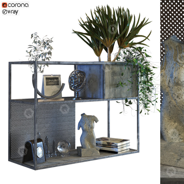 Półka i wystrój Set 072 model 3D