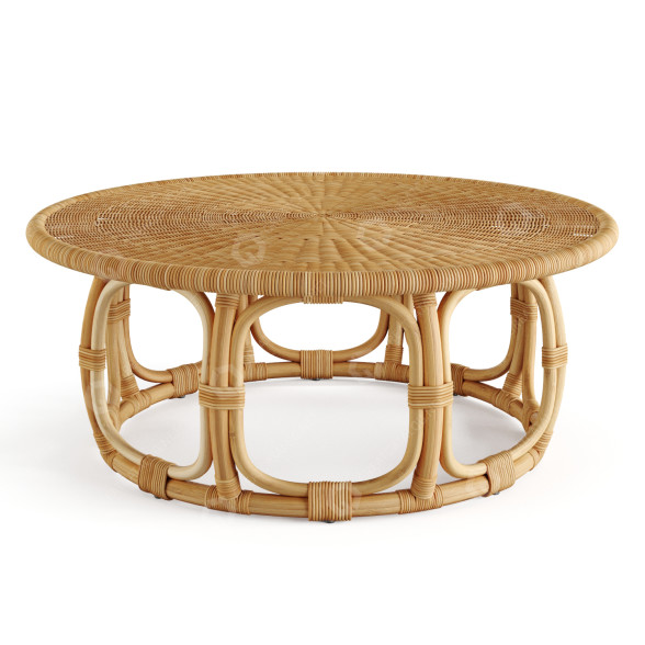 Stolik kawowy Serena & Lily Anguilla Rattan model 3D