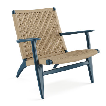 Крісло Carl Hansen & Søn CH25 Rattan Blue Lounge