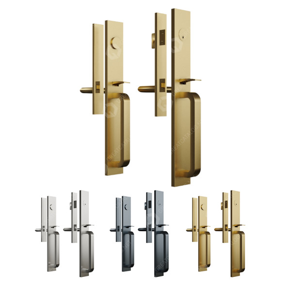 Door Handles Schoolhouse Otto Lever Satin Brass 3D model