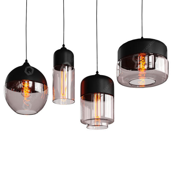 Lampes suspendues DecorAmo Modern Nordic Glass modèle 3D
