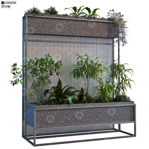 Macetas Planta en caja conjunto 082 Modelo 3D