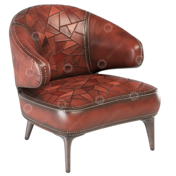 Armchair Minotti Aston 3D model
