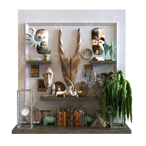 Декор Set 100 Africa Art Style 3D модель