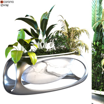 Doniczka  Plant in Box Set 101 Model 3D