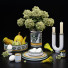 Podany stół Ethno Set and Green Hydrangea - vasy3359