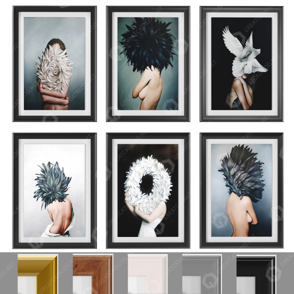Kino Art Frams Girl With Feather model 3D