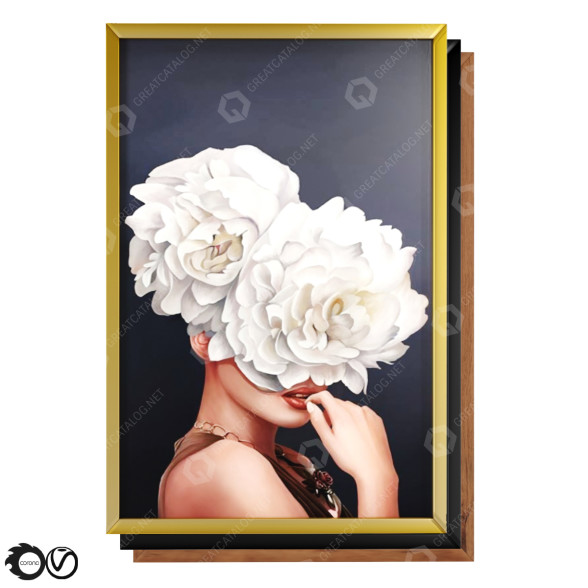 Картина Art Frams 5 Flower Head Woman 3D модель