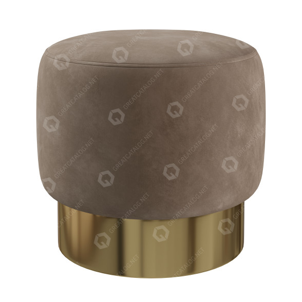 Пуф Arteriors Avalon Velvet 3D модель