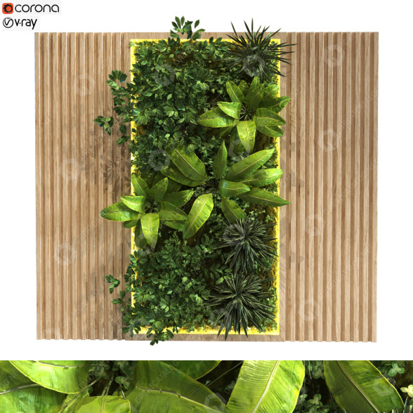 Pared verde Conjunto 087 Modelo 3D
