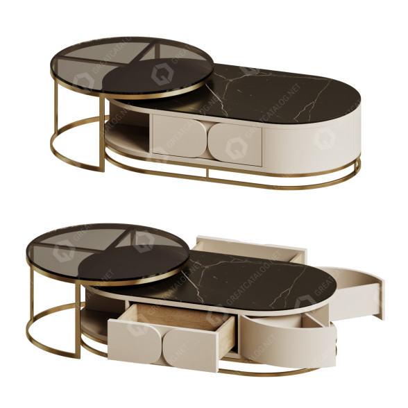 Table basse Anzazo With Charging Socket modèle 3D