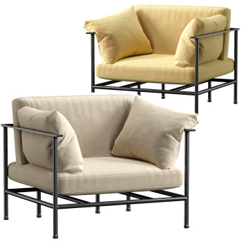 Armchair  Potocco Elodie 3D model