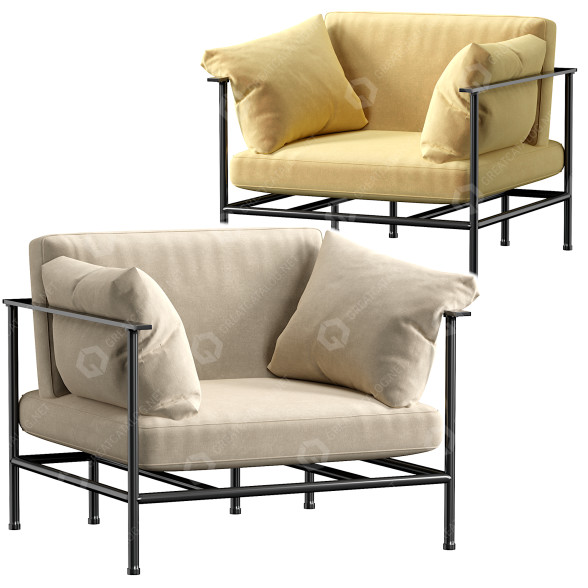 Armchair Potocco Elodie 3D model
