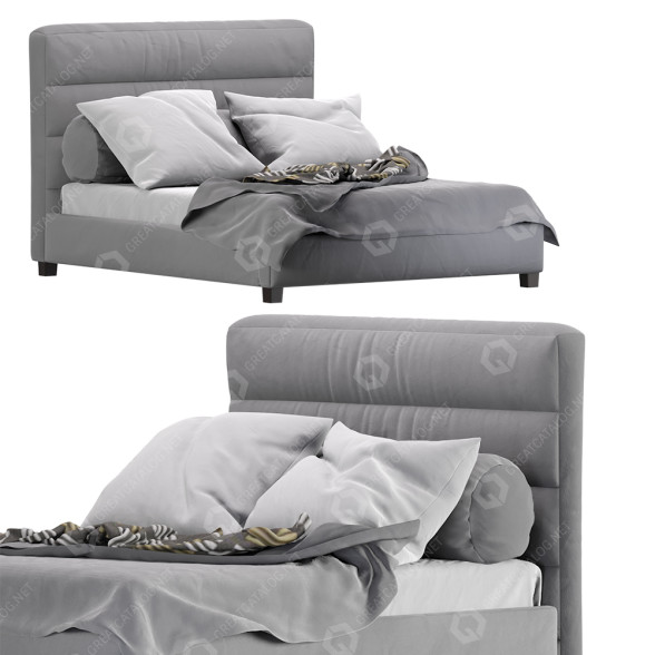 Bett Coco Republic Blaire Vertical Panelled 3D-Modell