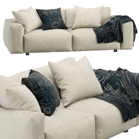 Sofa Dienne Salotti Cross Biege model 3D