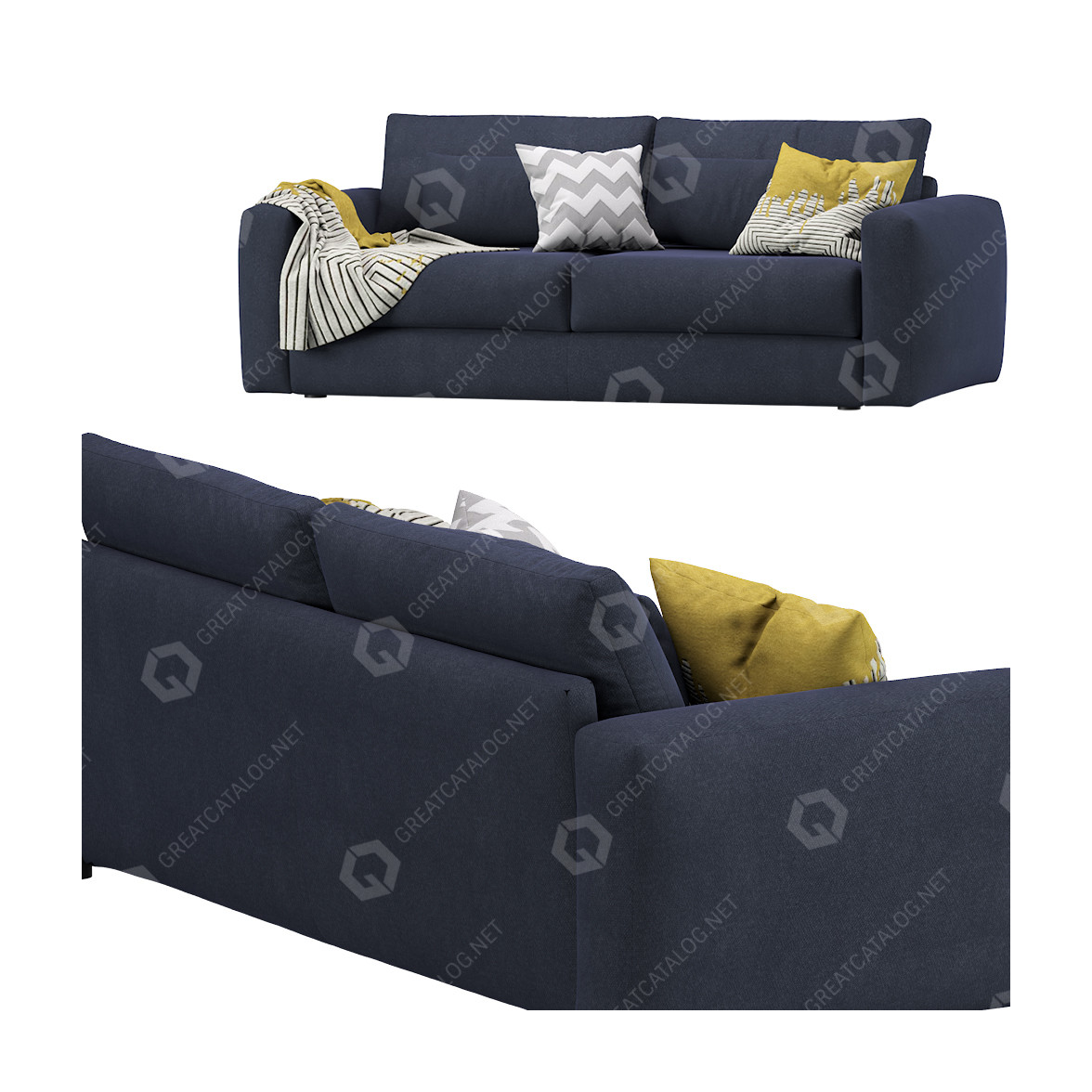 Sofa Dienne Salotti Mithos 3D model GreatCatalog 18390