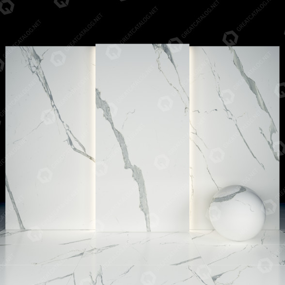 Tile White Calacatta 04 3D model