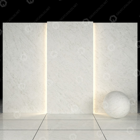 Tile Carrara White Marble 02 3D model