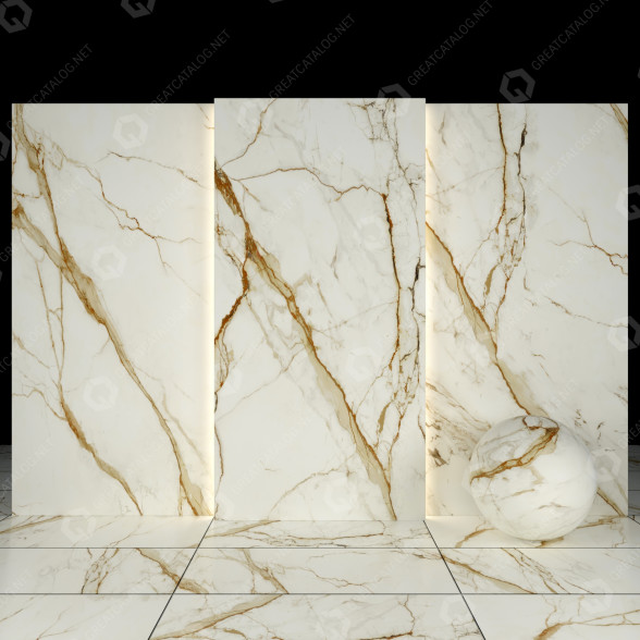 Carrelage Gold Calacatta Marble 03 modèle 3D