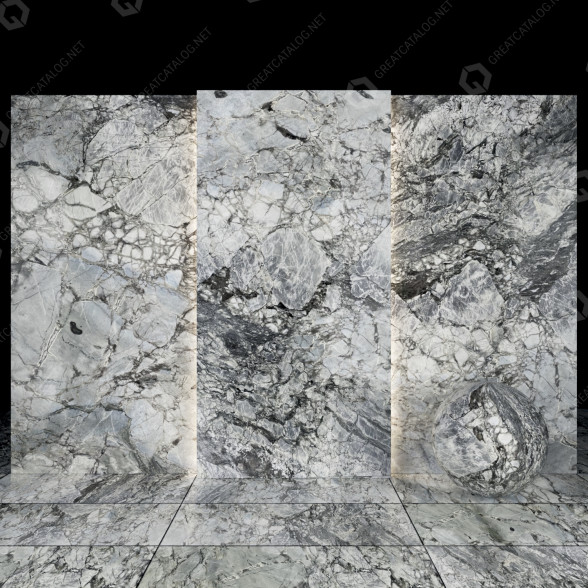 Tile Gray Calacatta 02 3D model
