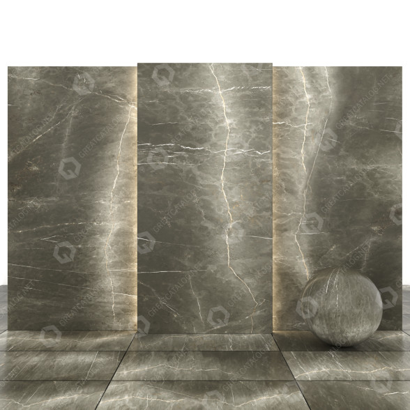 Azulejo Kron Brown Marble Modelo 3D