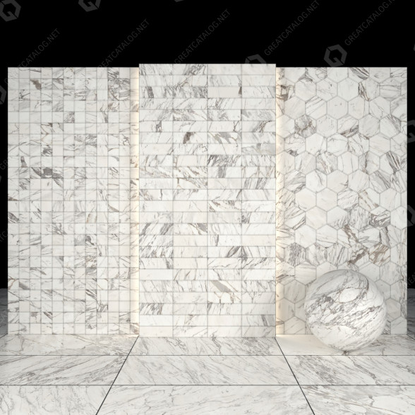 Плитка White Calacatta 07 3D модель