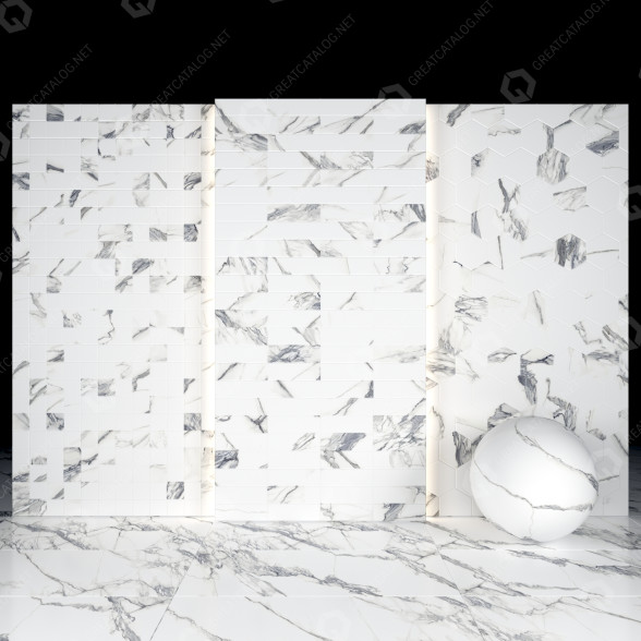 Плитка White Calacatta 08 3D модель
