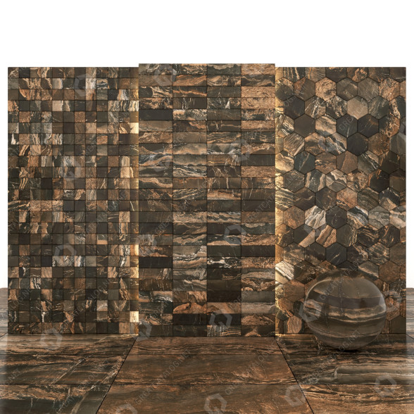Płytka Opera Brown Marble 01 model 3D