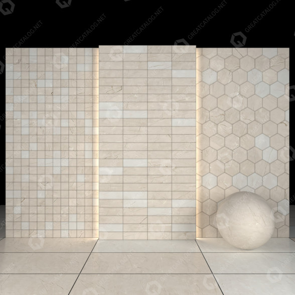 Плитка Aria Beige Marble 3D модель